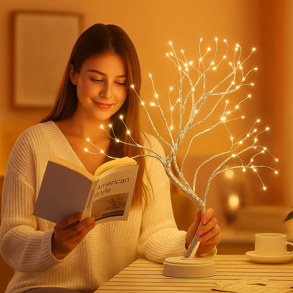 Dekoratív LED Csillámló Fa 1+1 Ingyen