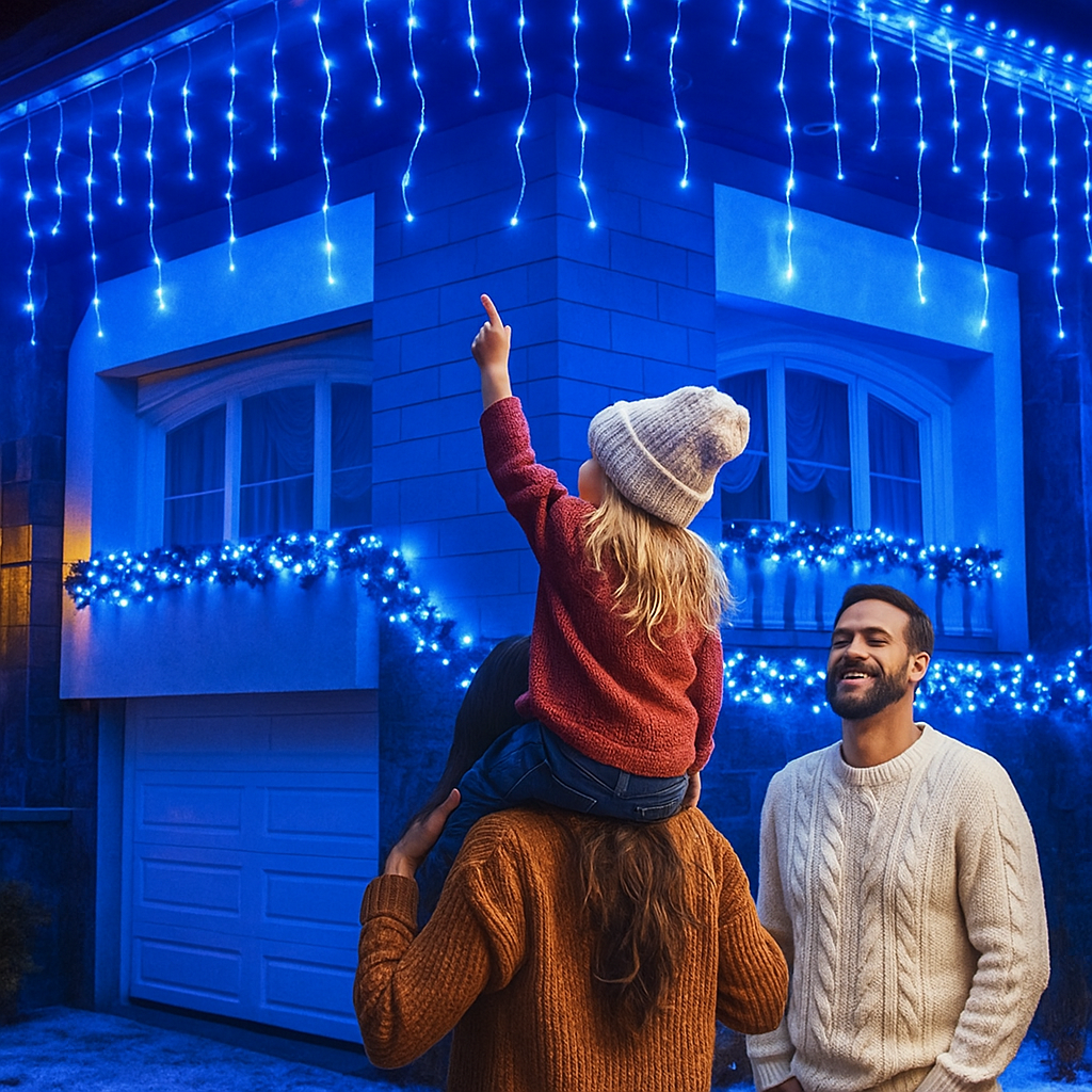 Karácsonyi díszfények hidegfehér színben 1+1 ingyen