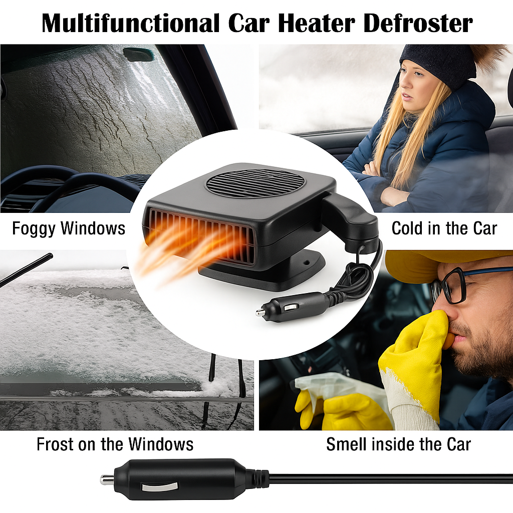 Autós Fűtőventilátor 12V/200W