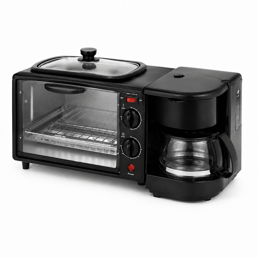 3 az 1-ben reggelizőkészítő: mini sütő, grill és kávéfőző - Reggelizőkészítő | Cyber Bazaar