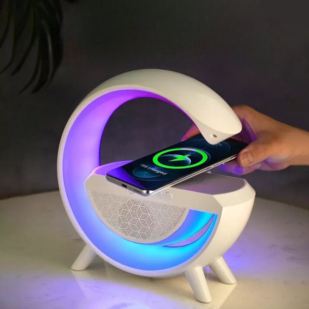 3 az 1 - ben RGB VEZETÉK NÉLKÜLI TÖLTŐ HANGSZÓRÓ ÉS LÁMPA - | Cyber Bazaar