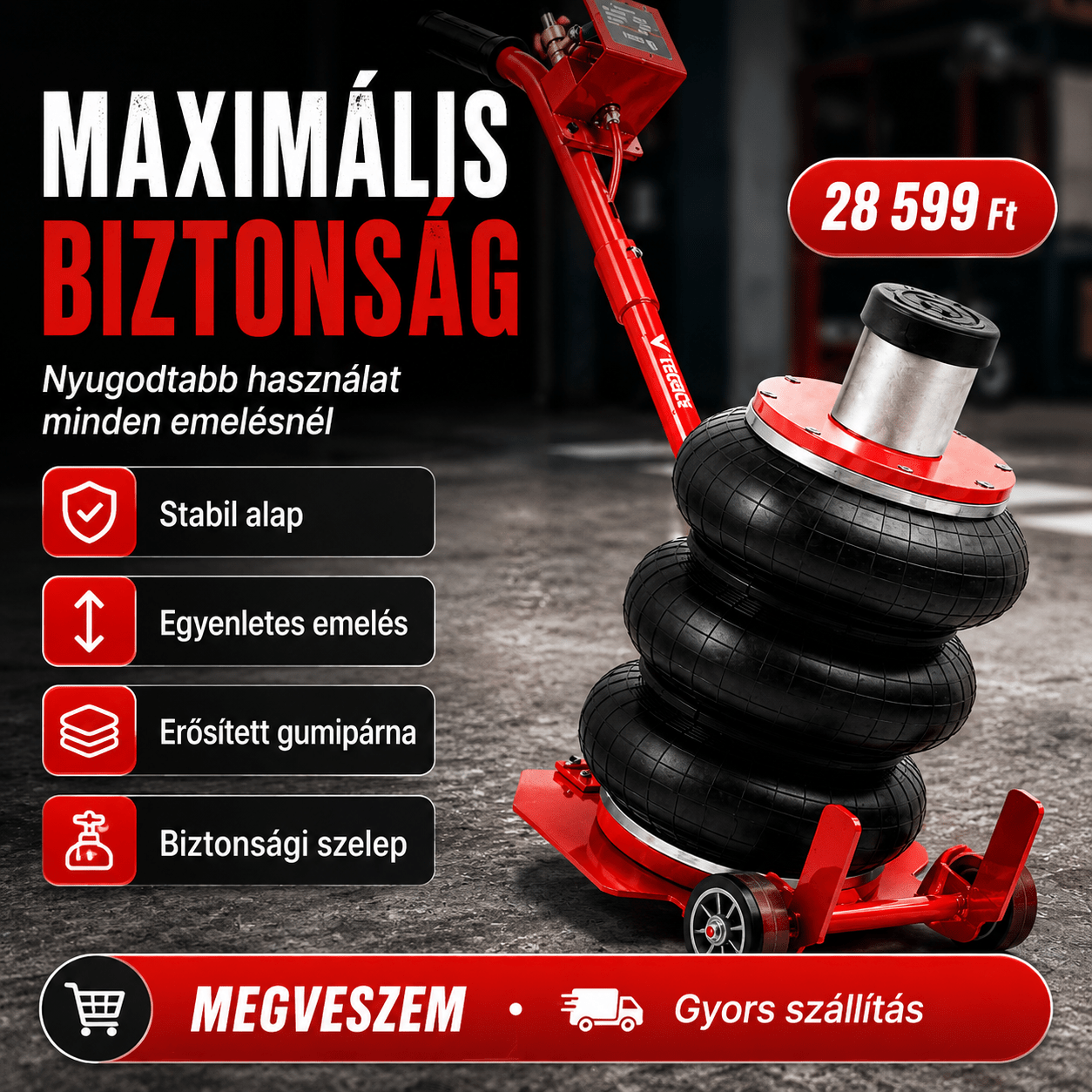 4,5 Tonnás Pneumatikus Emelő - | Cyber Bazaar