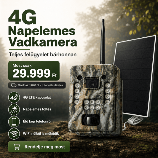 4G Napelemes Vadkamera - | Cyber Bazaar
