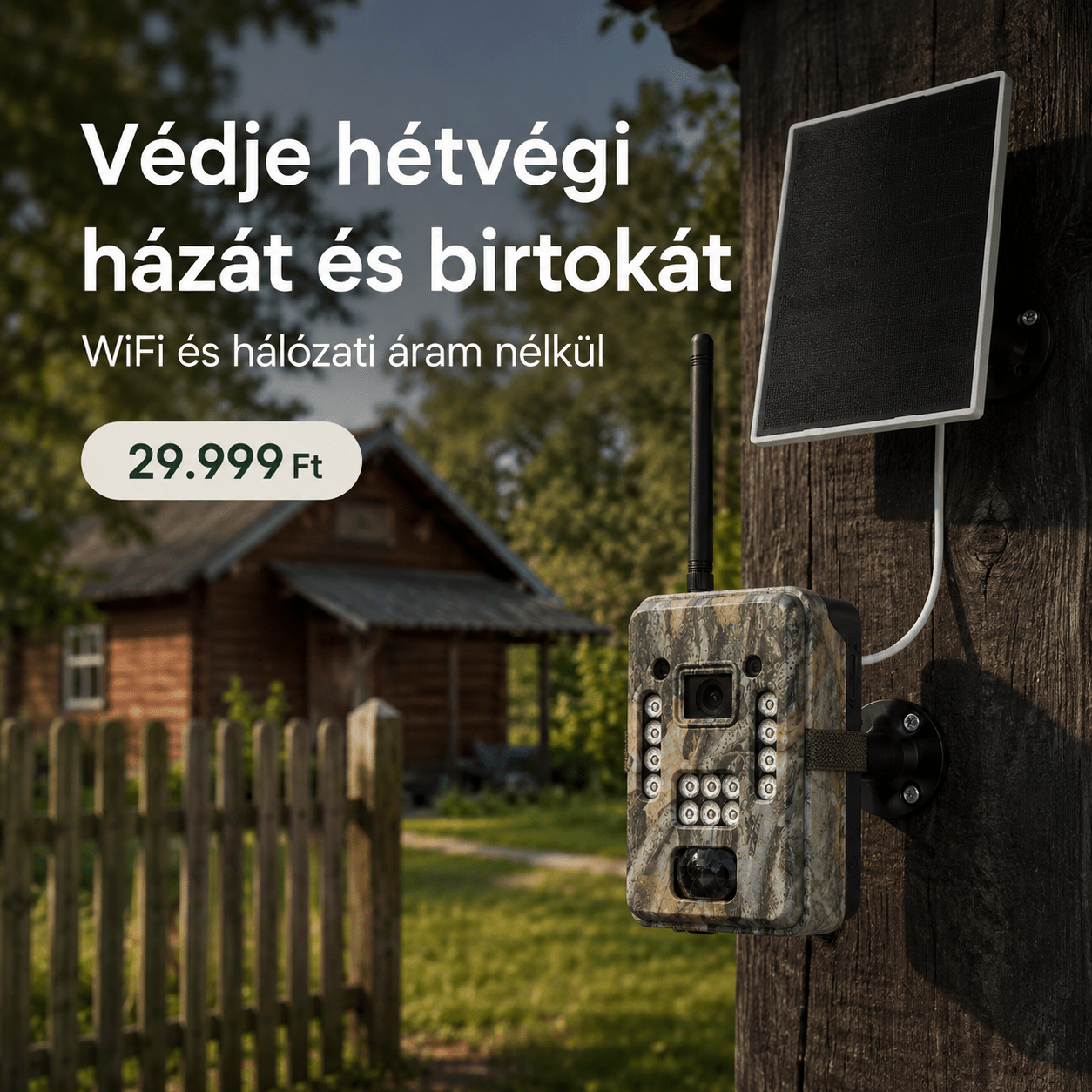 4G Napelemes Vadkamera - | Cyber Bazaar
