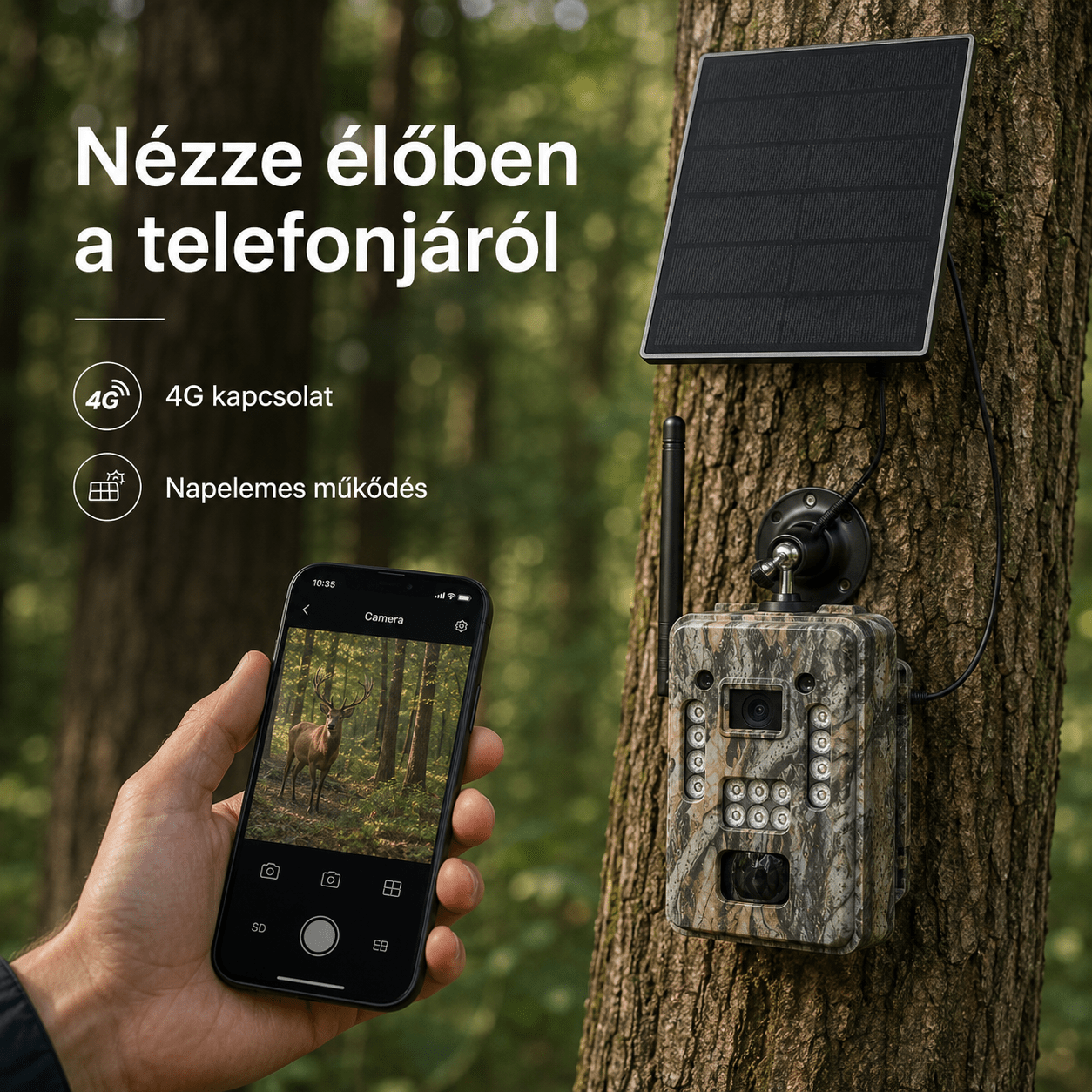 4G Napelemes Vadkamera - | Cyber Bazaar
