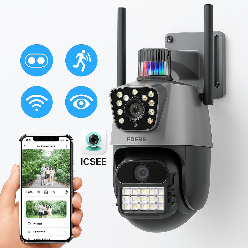 4K 8MP Dupla WiFi Biztonsági Kamera - | Cyber Bazaar