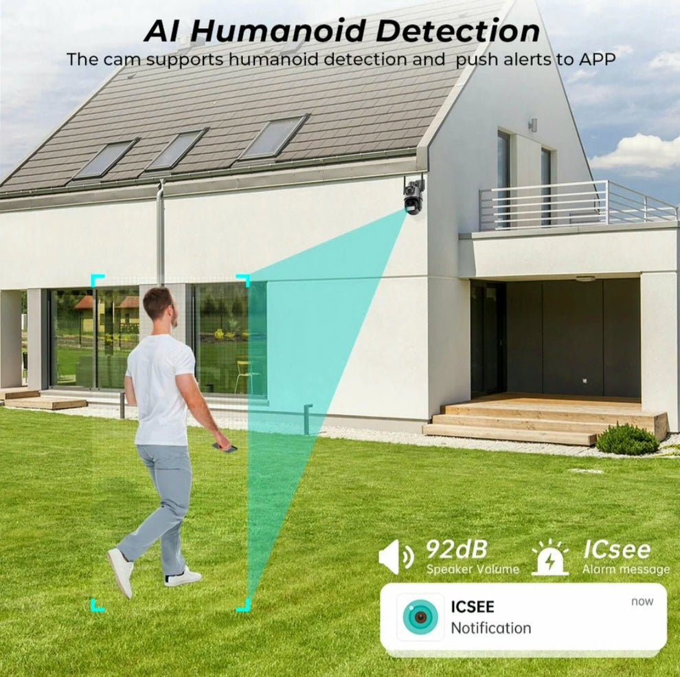 4K 8MP Dupla WiFi Biztonsági Kamera - | Cyber Bazaar