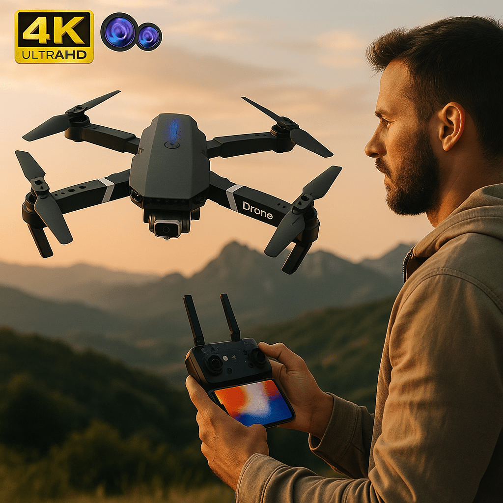 4K Ultra HD Duál Kamerás WiFi Dron - | Cyber Bazaar