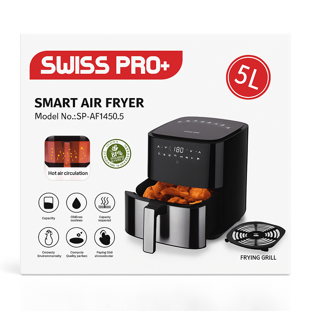 5L Prémium Forrólevegős Sütő - | Cyber Bazaar