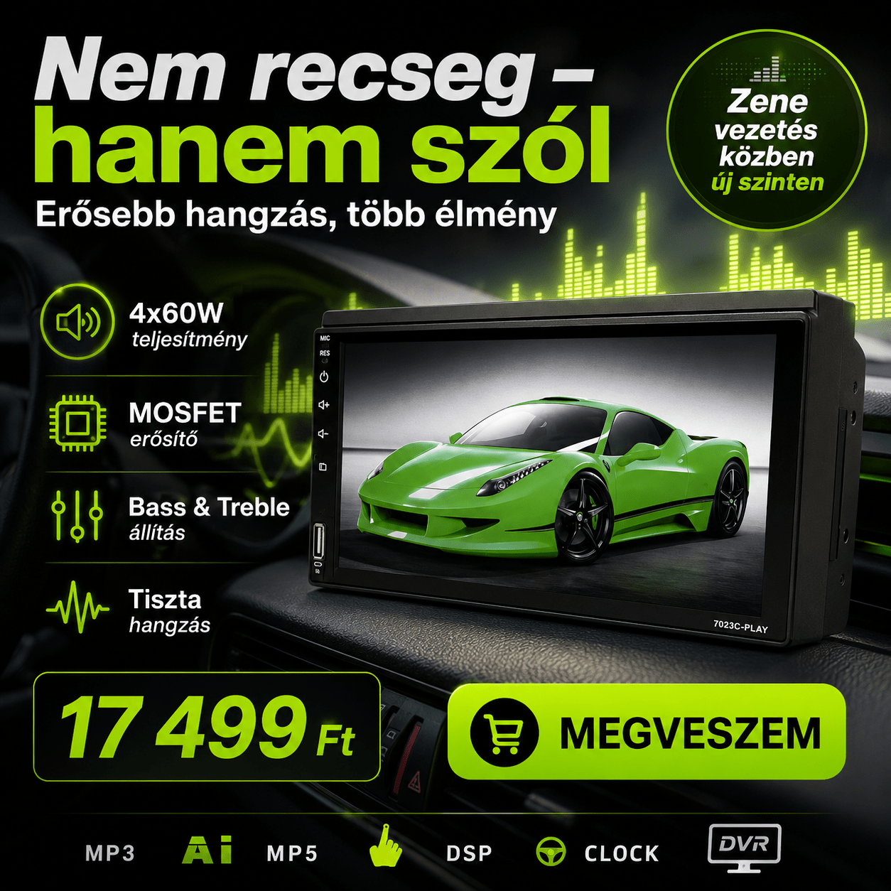 7” Erintőképernyős Autó Multimédia - | Cyber Bazaar