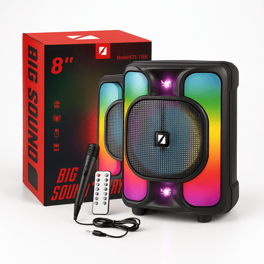 8 colos Bluetooth Karaoke Hangszóró - | Cyber Bazaar