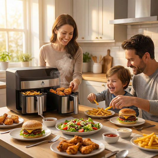 Dupla Kosaras Forrólevegős Sütő