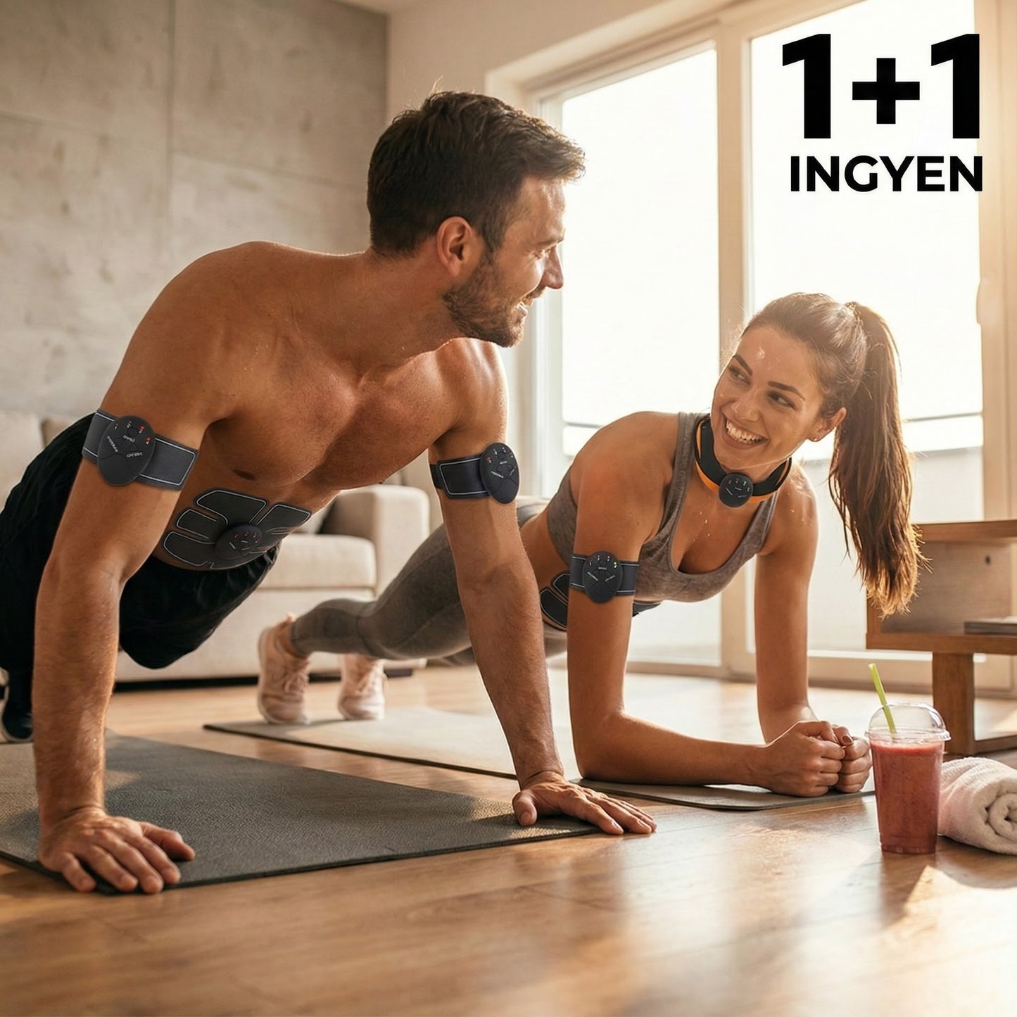 Elektromos izomstimulátor fitnesz edző 1+1 Ingyen