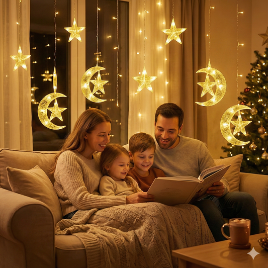 Karácsonyi LED Fényfüggöny - Hold 1+1 ingyen