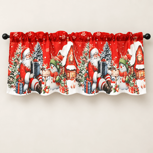 A2614 karácsonyi vitrázsfüggöny – téli mese, 150 × 45 cm - Vitrázsfüggöny | Cyber Bazaar