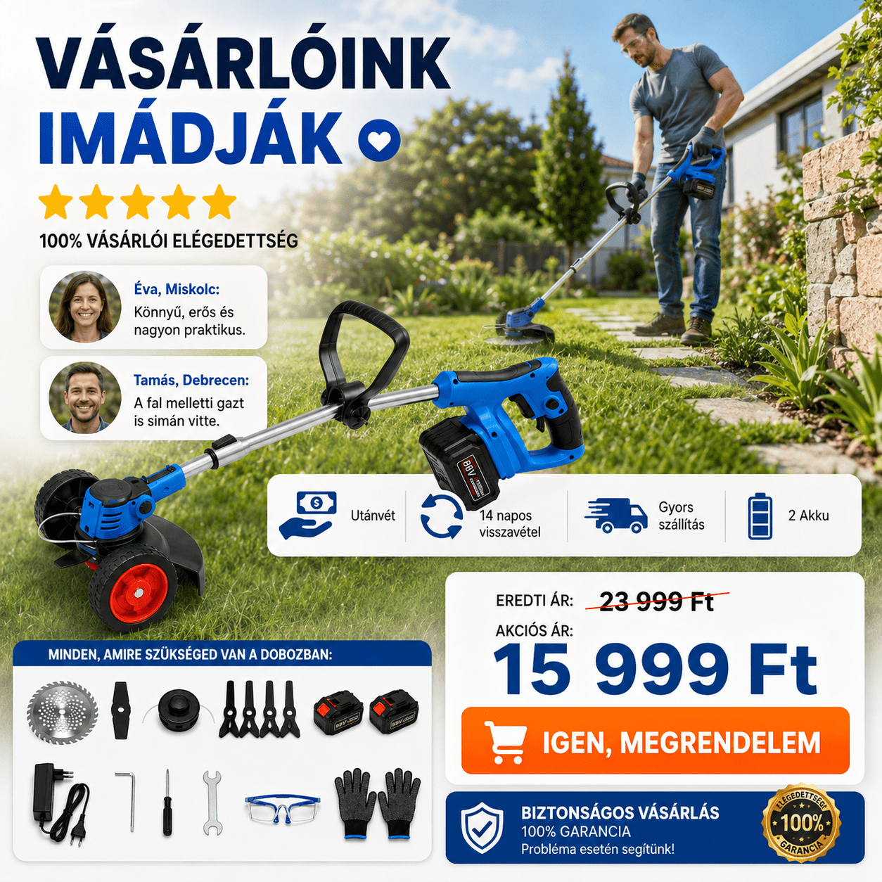 Akkus Fűkasza 88V - | Cyber Bazaar