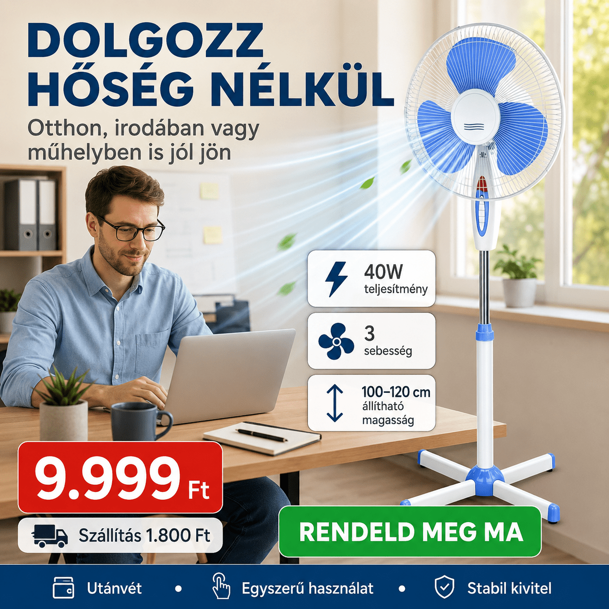 Álló Ventilátor 40W - | Cyber Bazaar
