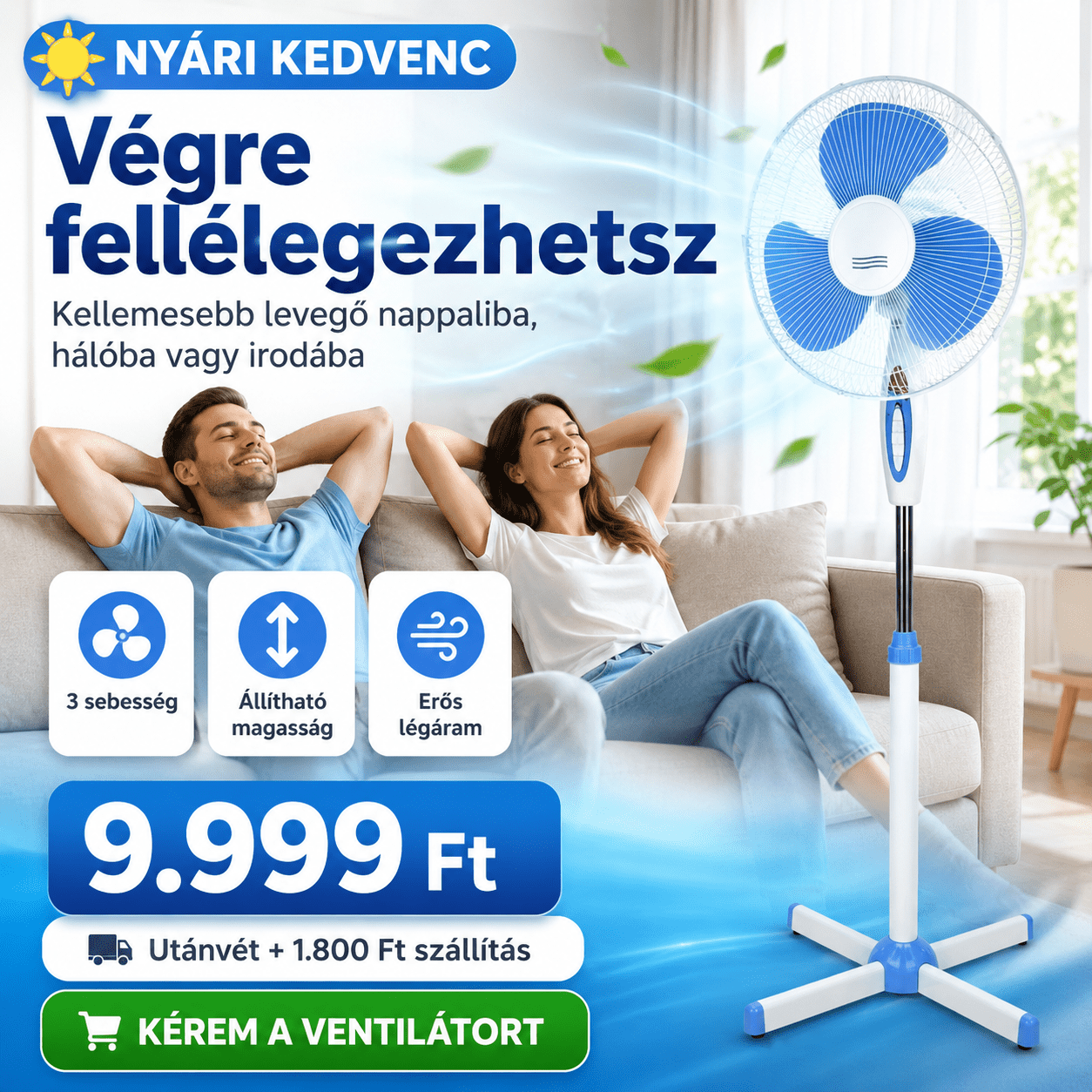 Álló Ventilátor 40W - | Cyber Bazaar