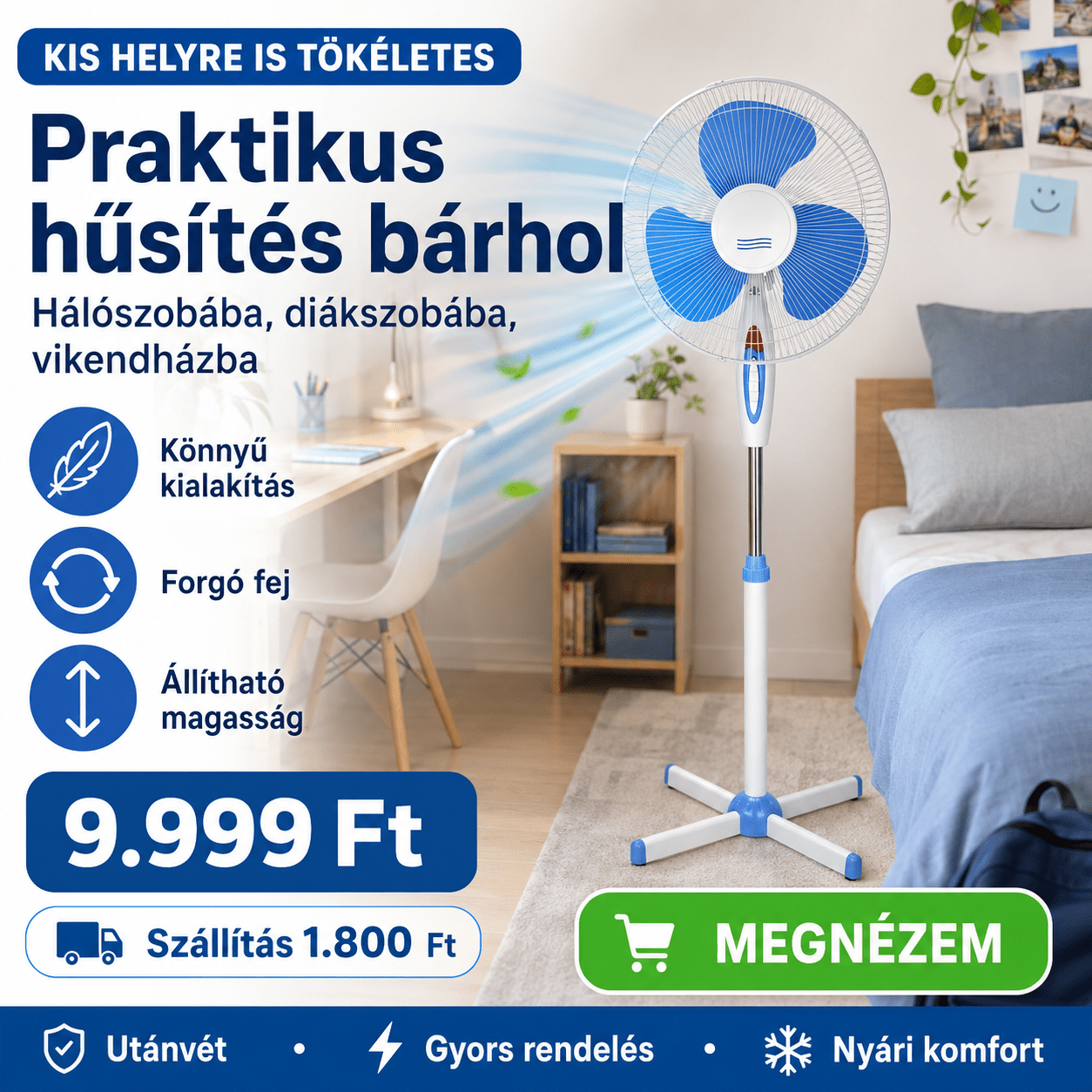 Álló Ventilátor 40W - | Cyber Bazaar