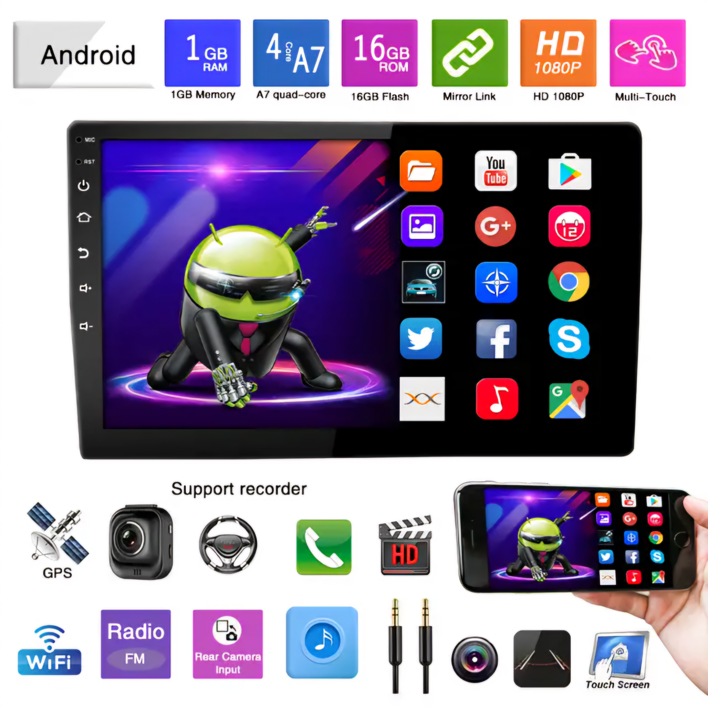 Android Multimédiás Autós Fejegység - | Cyber Bazaar