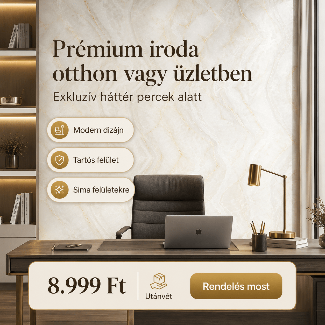Arany Onyx Márványhatású Öntapadós Falmatrica - | Cyber Bazaar