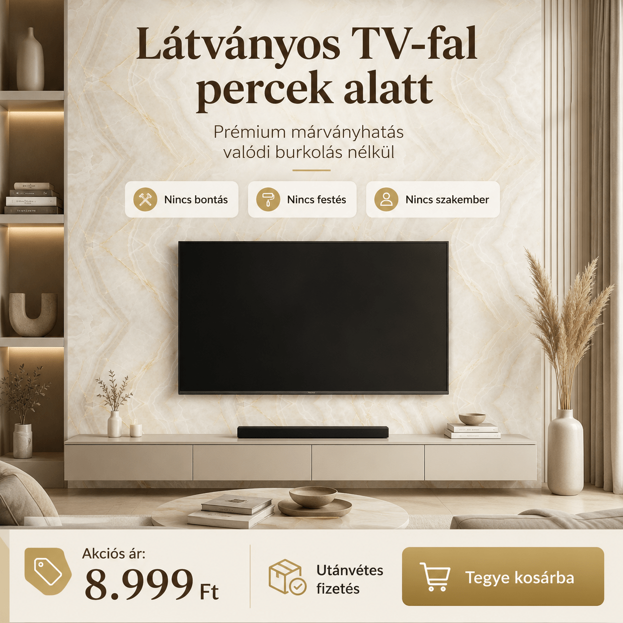 Arany Onyx Márványhatású Öntapadós Falmatrica - | Cyber Bazaar