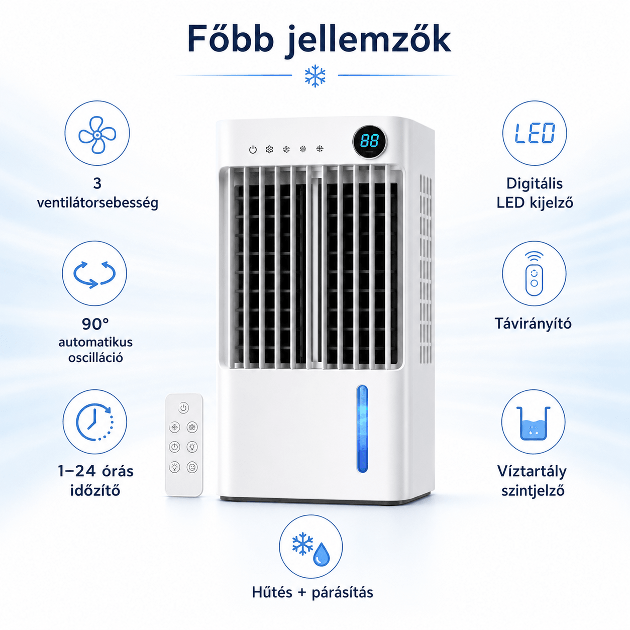 Arctic Breeze Digitális Léghűtő Távirányítóval - | Cyber Bazaar