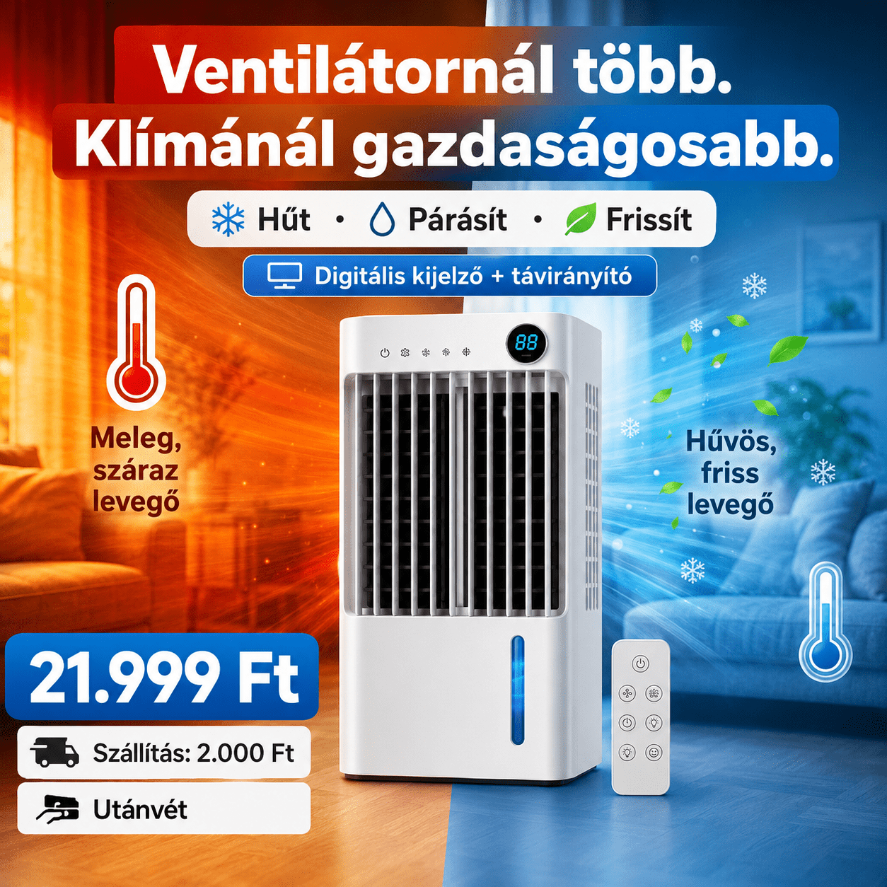 Arctic Breeze Digitális Léghűtő Távirányítóval - | Cyber Bazaar
