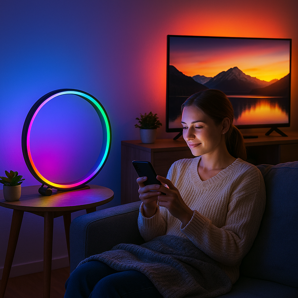Asztali Okos RGB Gyűrűlámpa - | Cyber Bazaar