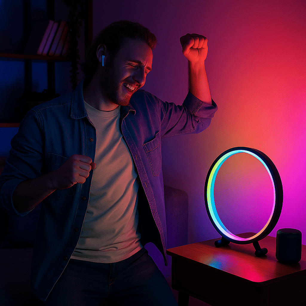 Asztali Okos RGB Gyűrűlámpa - | Cyber Bazaar