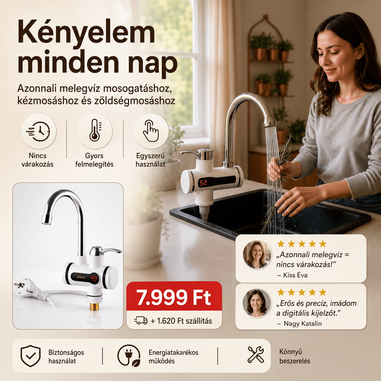 Azonnali melegvíz csaptelep - 0 | Cyber Bazaar
