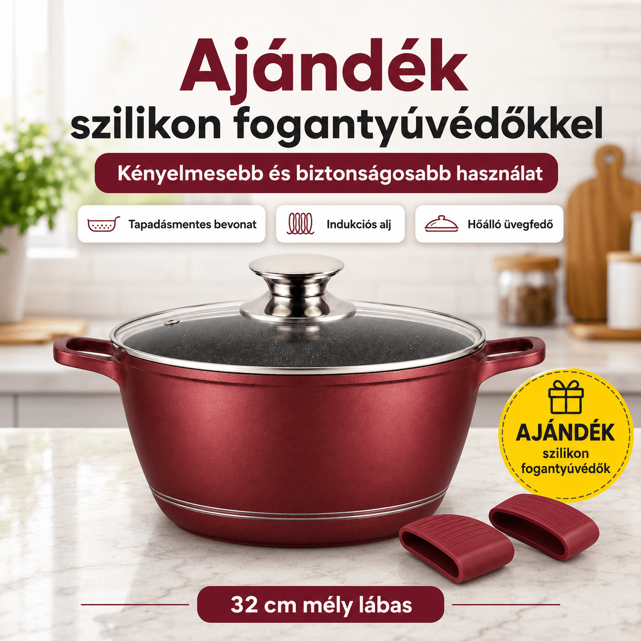Bachmayer 32 CM Mély Lábas - | Cyber Bazaar