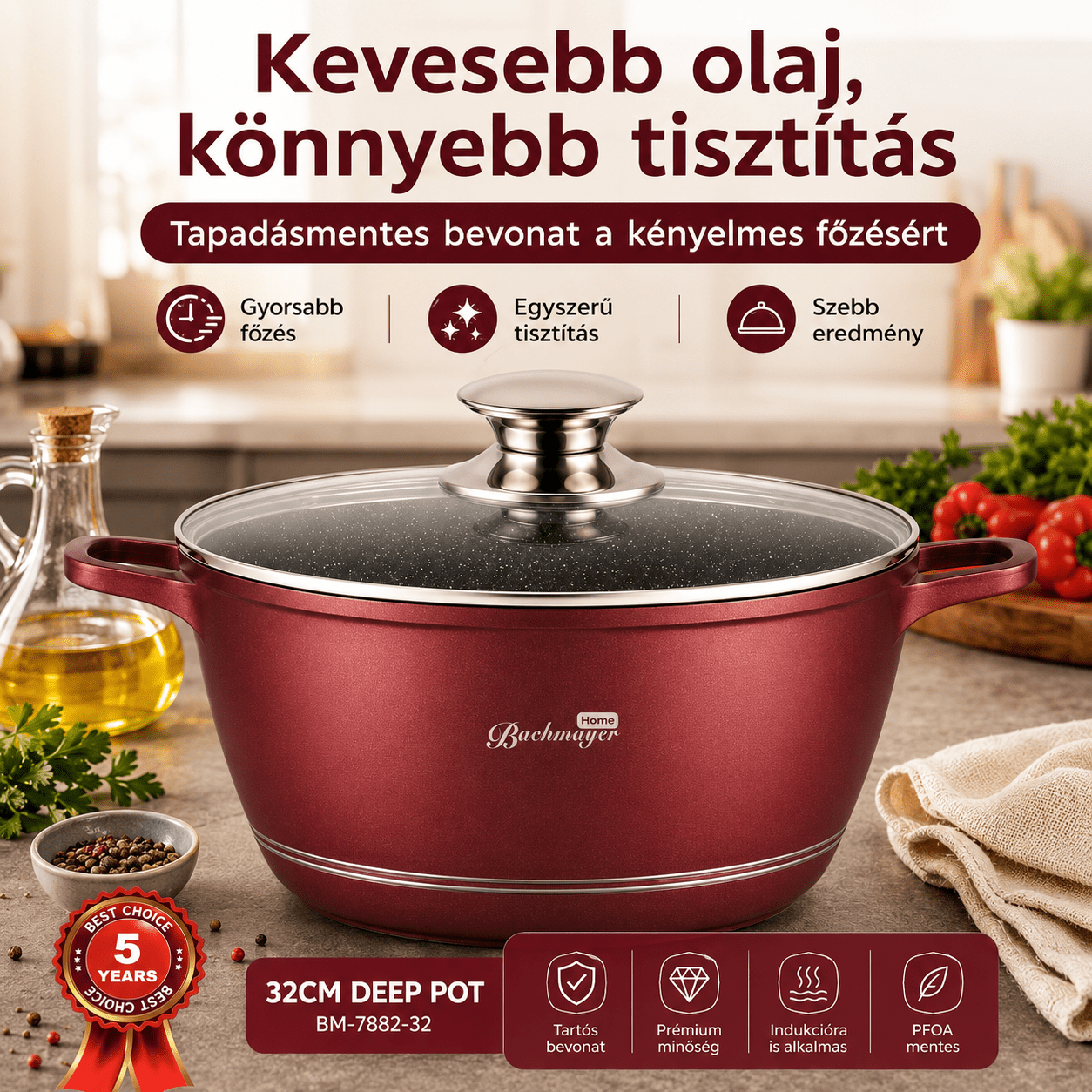 Bachmayer 32 CM Mély Lábas - | Cyber Bazaar