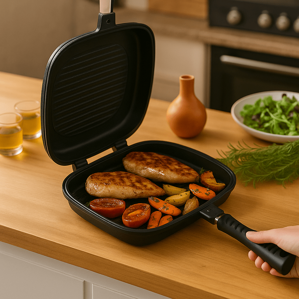 Bachmayer Dupla Grill Serpenyő - | Cyber Bazaar