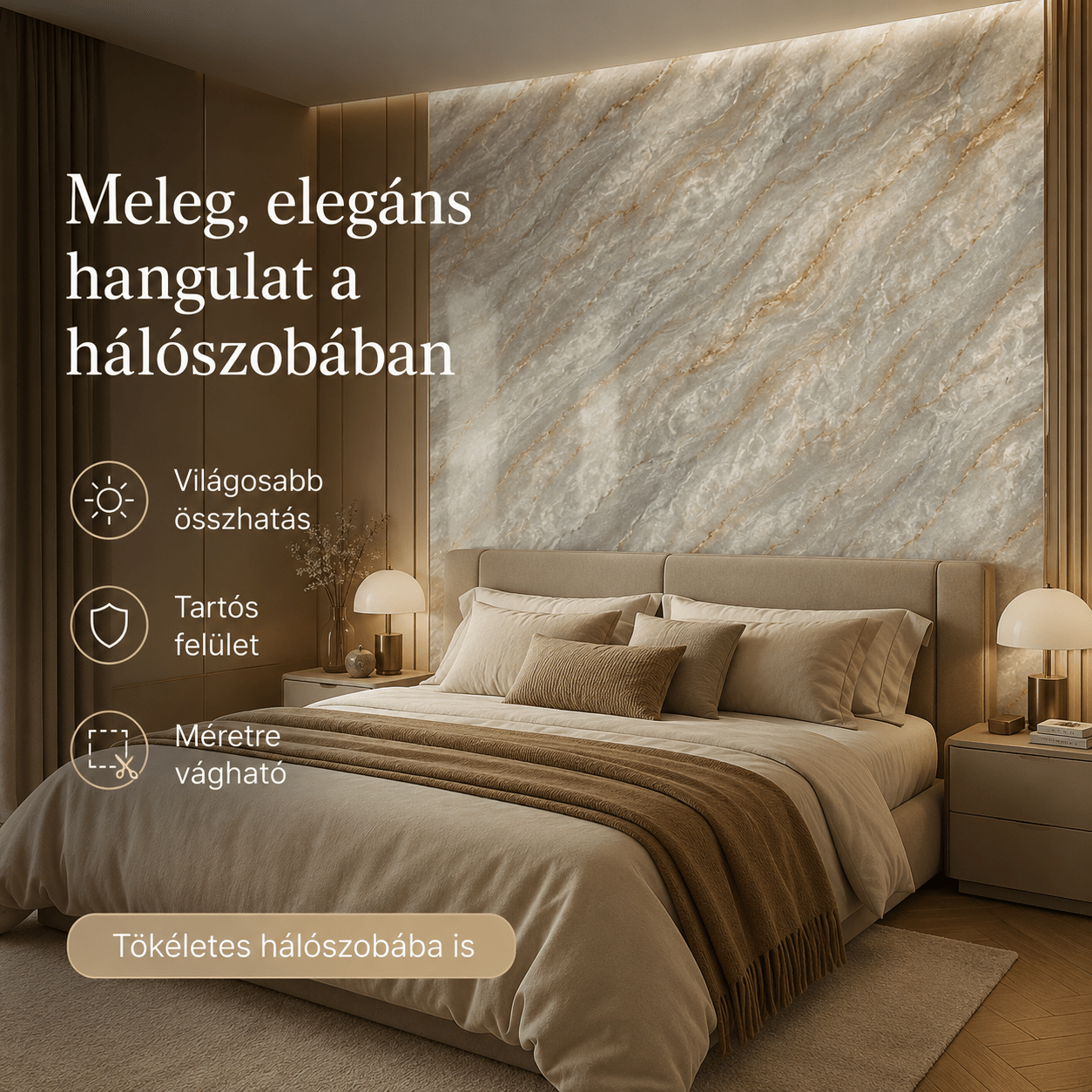 Bézs Márványhatású Öntapadós Falmatrica - | Cyber Bazaar