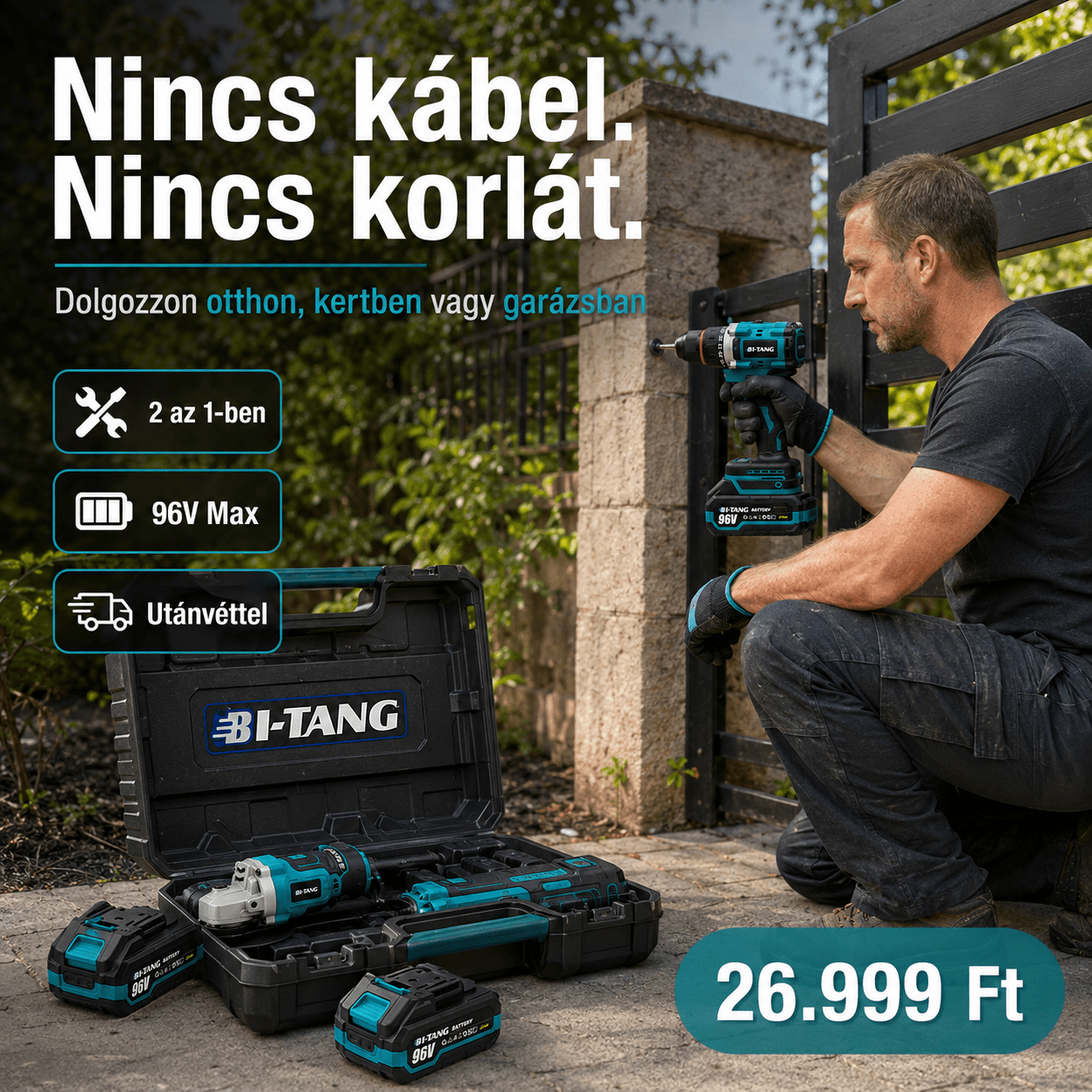 Bi-Tang 2 Az 1-ben Akku Szerszamkeszlet - | Cyber Bazaar