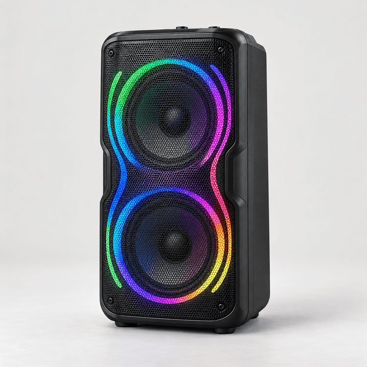 Bluetooth party hangszóró – 2 × 6,5″ - Hangszórók és rádiók | Cyber Bazaar