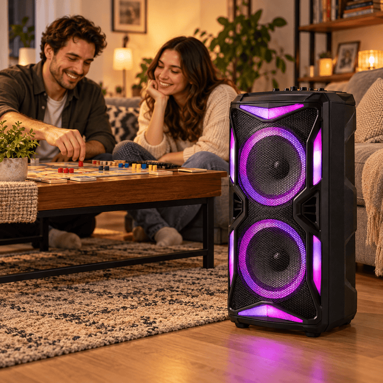 Bluetooth party hangszóró – 2 × 8″ - Hangszórók és rádiók | Cyber Bazaar