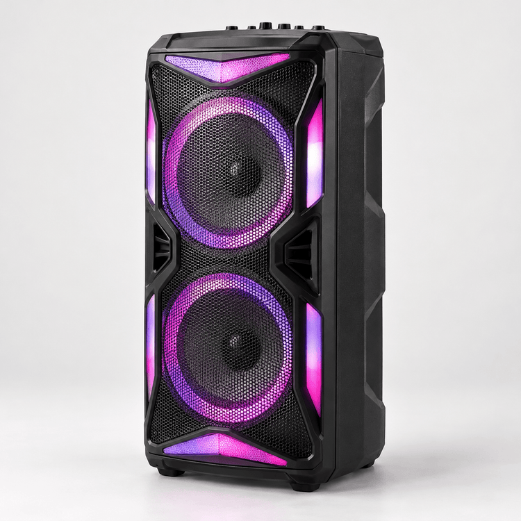 Bluetooth party hangszóró – 2 × 8″ - Hangszórók és rádiók | Cyber Bazaar