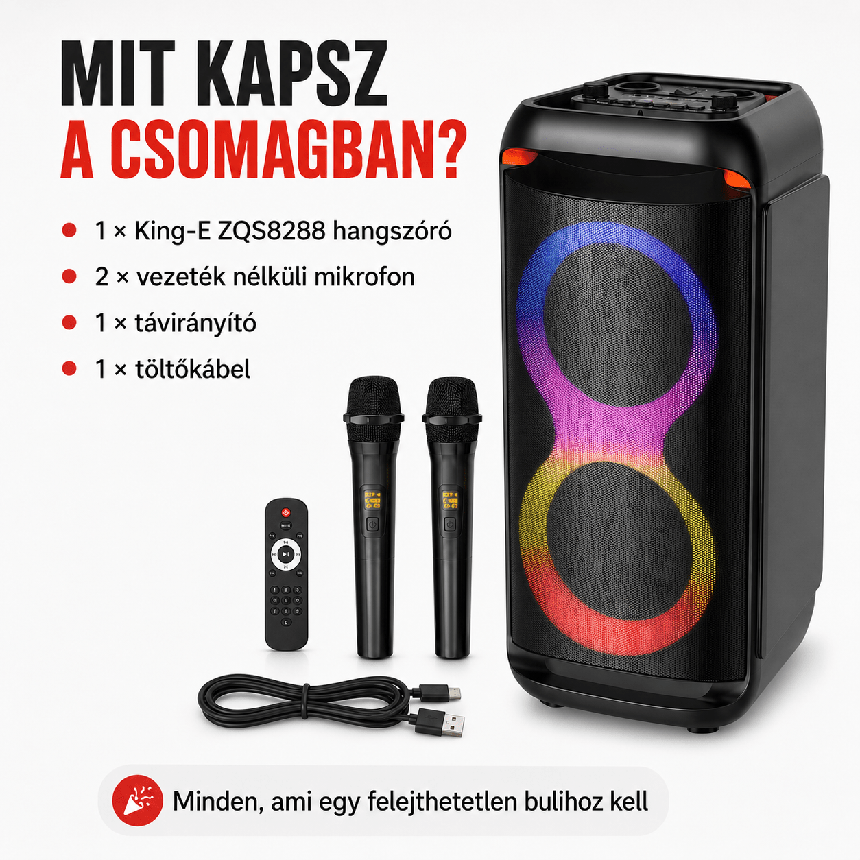 Bluetooth Party Hangszóró - | Cyber Bazaar
