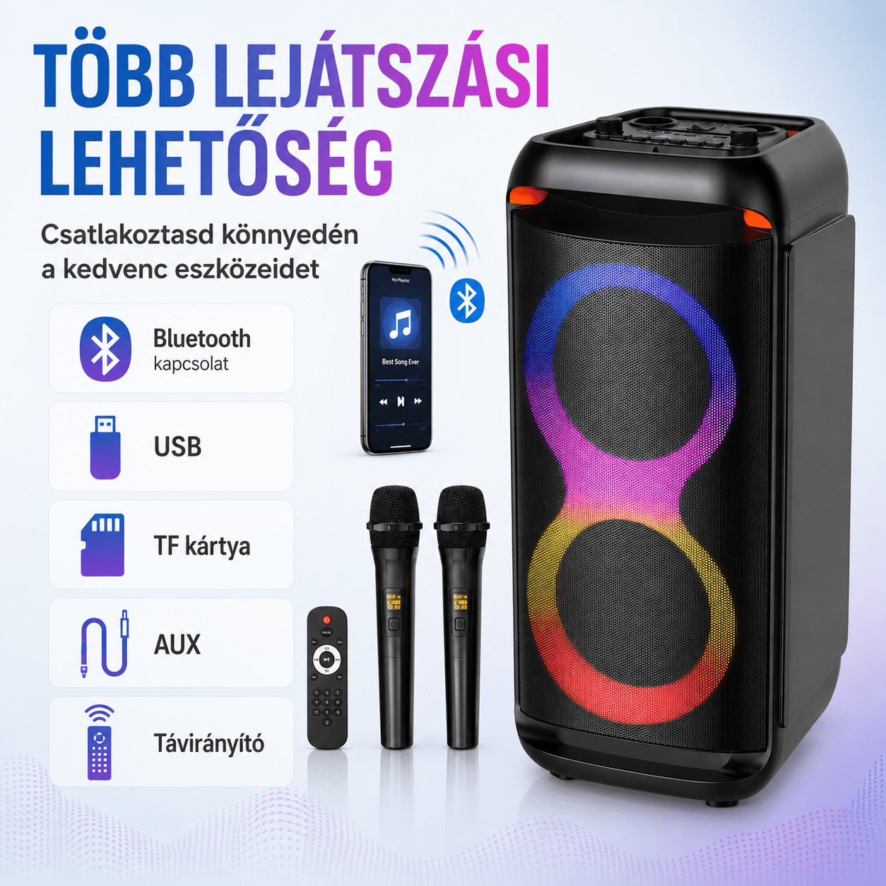 Bluetooth Party Hangszóró - | Cyber Bazaar