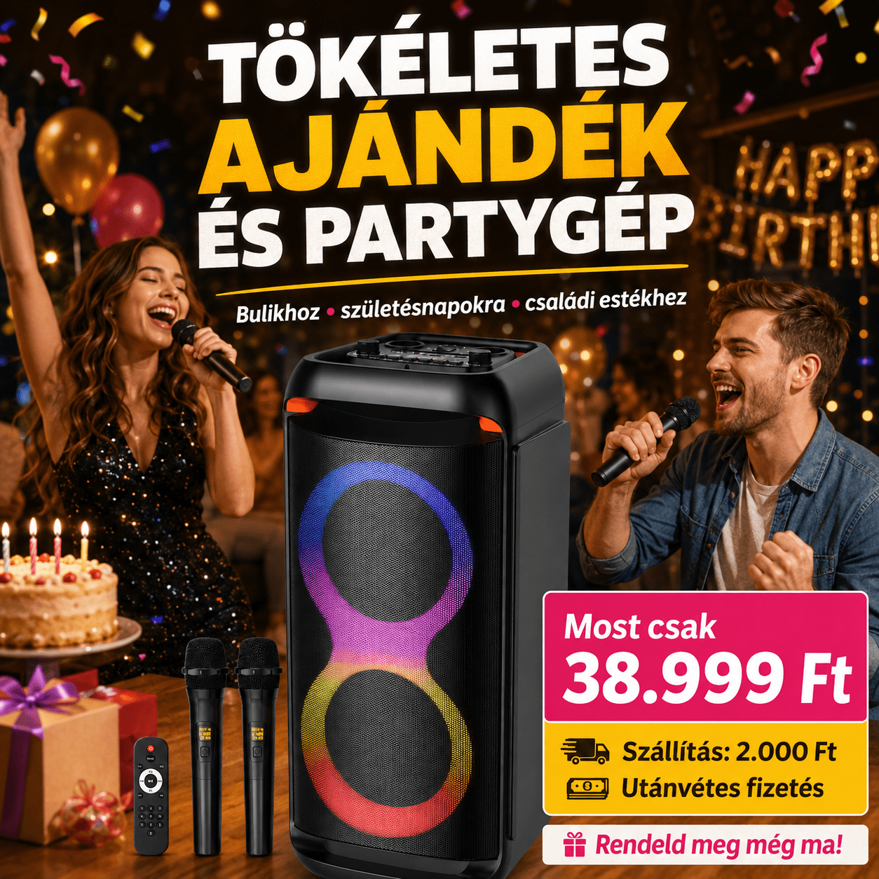 Bluetooth Party Hangszóró - | Cyber Bazaar