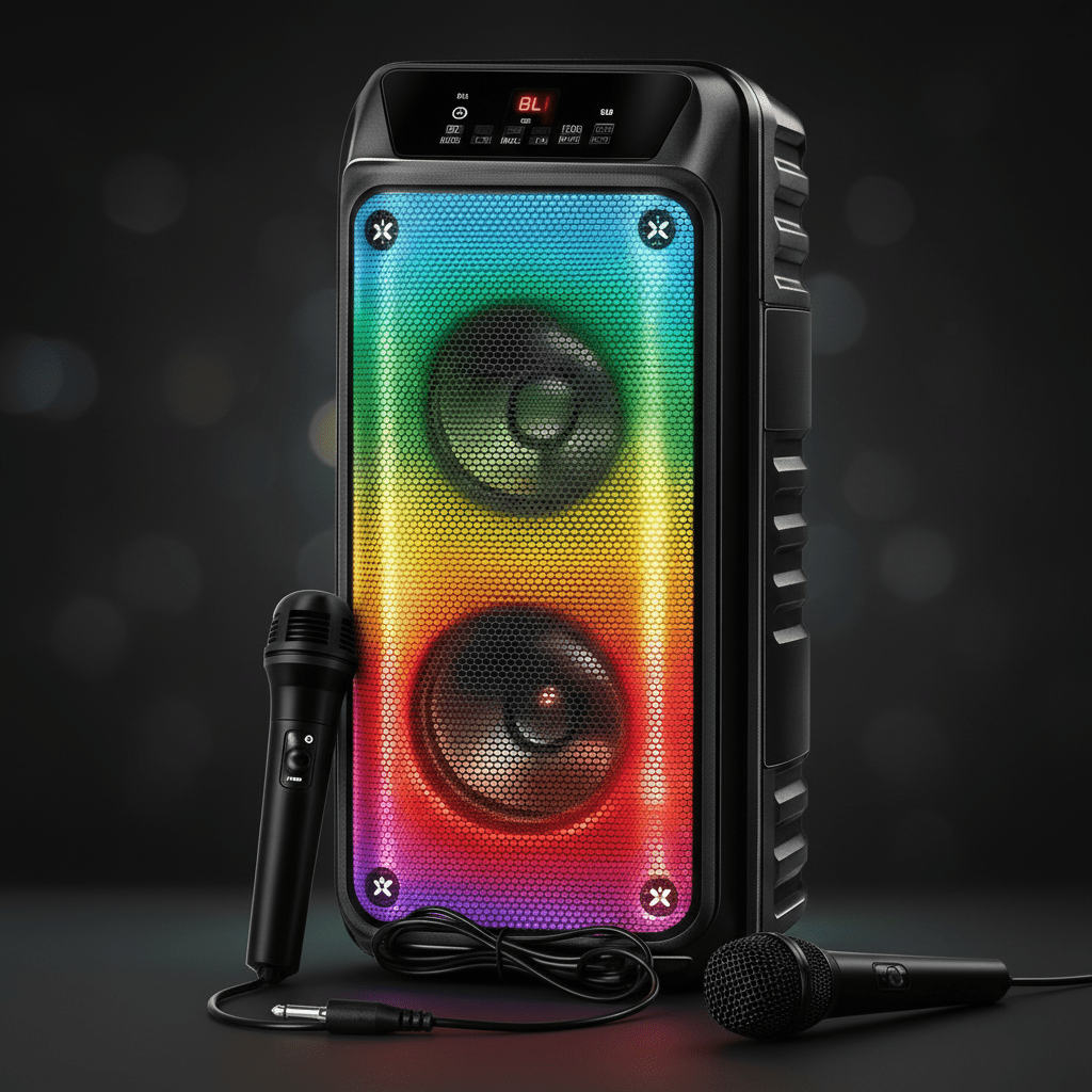 Bluetooth Party Hangszóró Mikrofonnal - | Cyber Bazaar