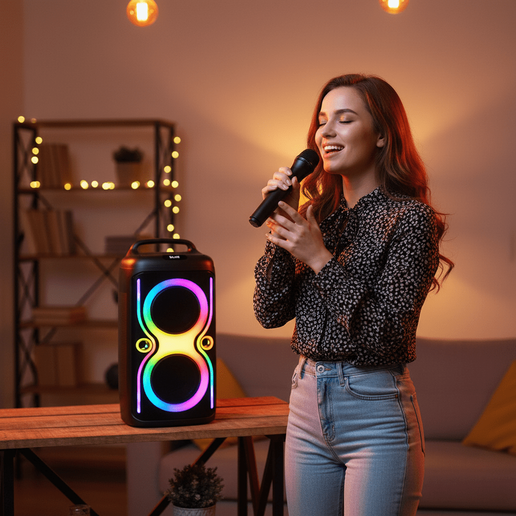 Bluetooth Party Hangszóró Mikrofonnal - | Cyber Bazaar