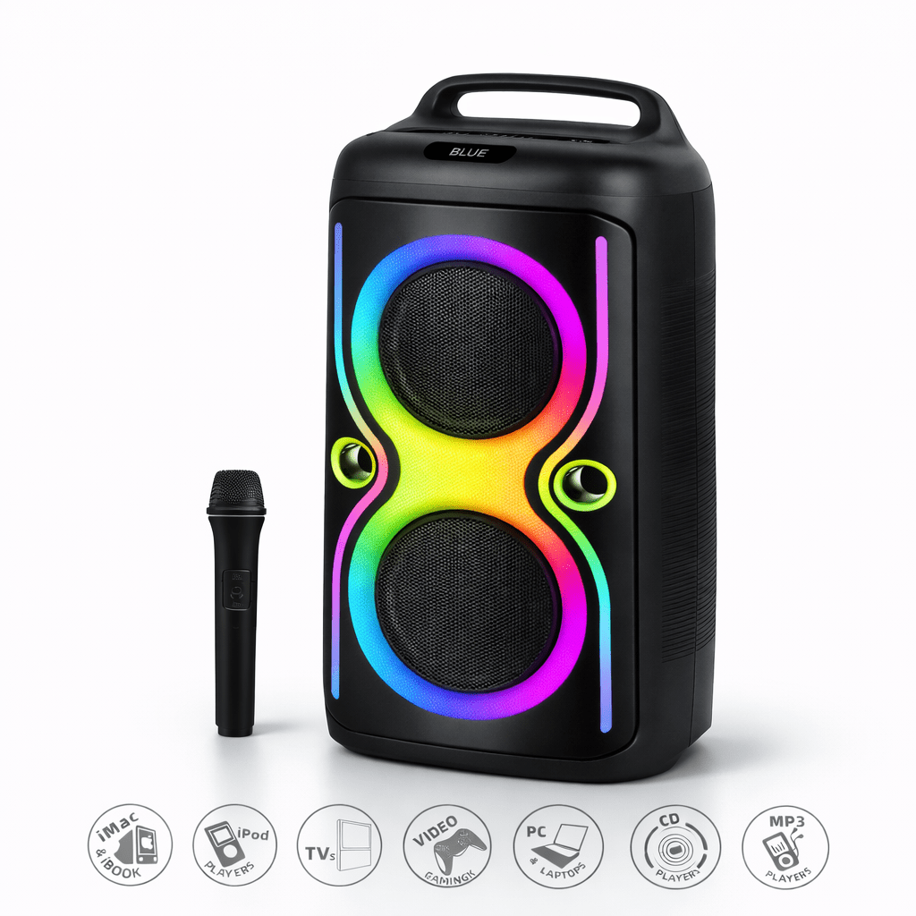 Bluetooth Party Hangszóró Mikrofonnal - | Cyber Bazaar