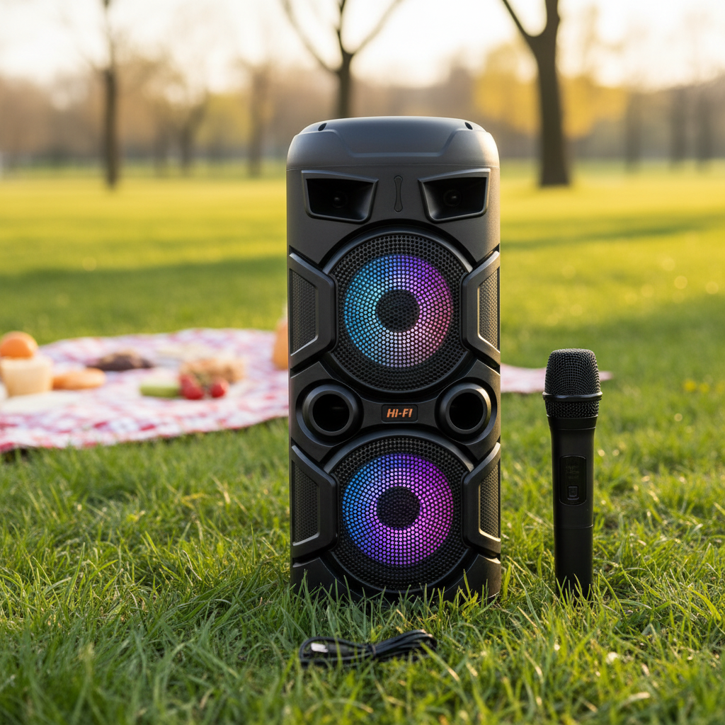 Bluetooth Party Hangszóró Mikrofonnal - | Cyber Bazaar