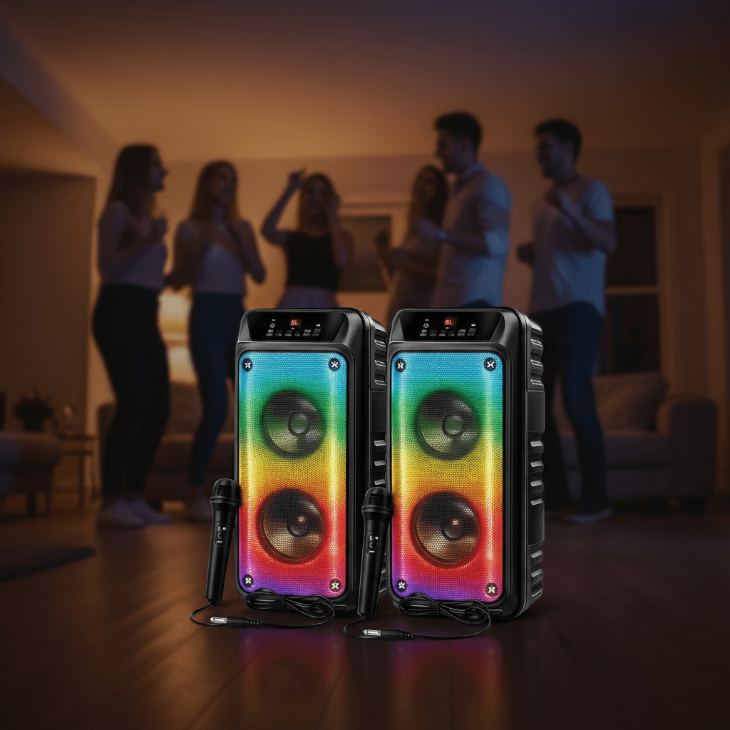 Bluetooth Party Hangszóró Mikrofonnal - | Cyber Bazaar