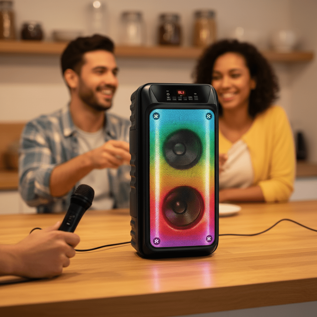Bluetooth Party Hangszóró Mikrofonnal - | Cyber Bazaar