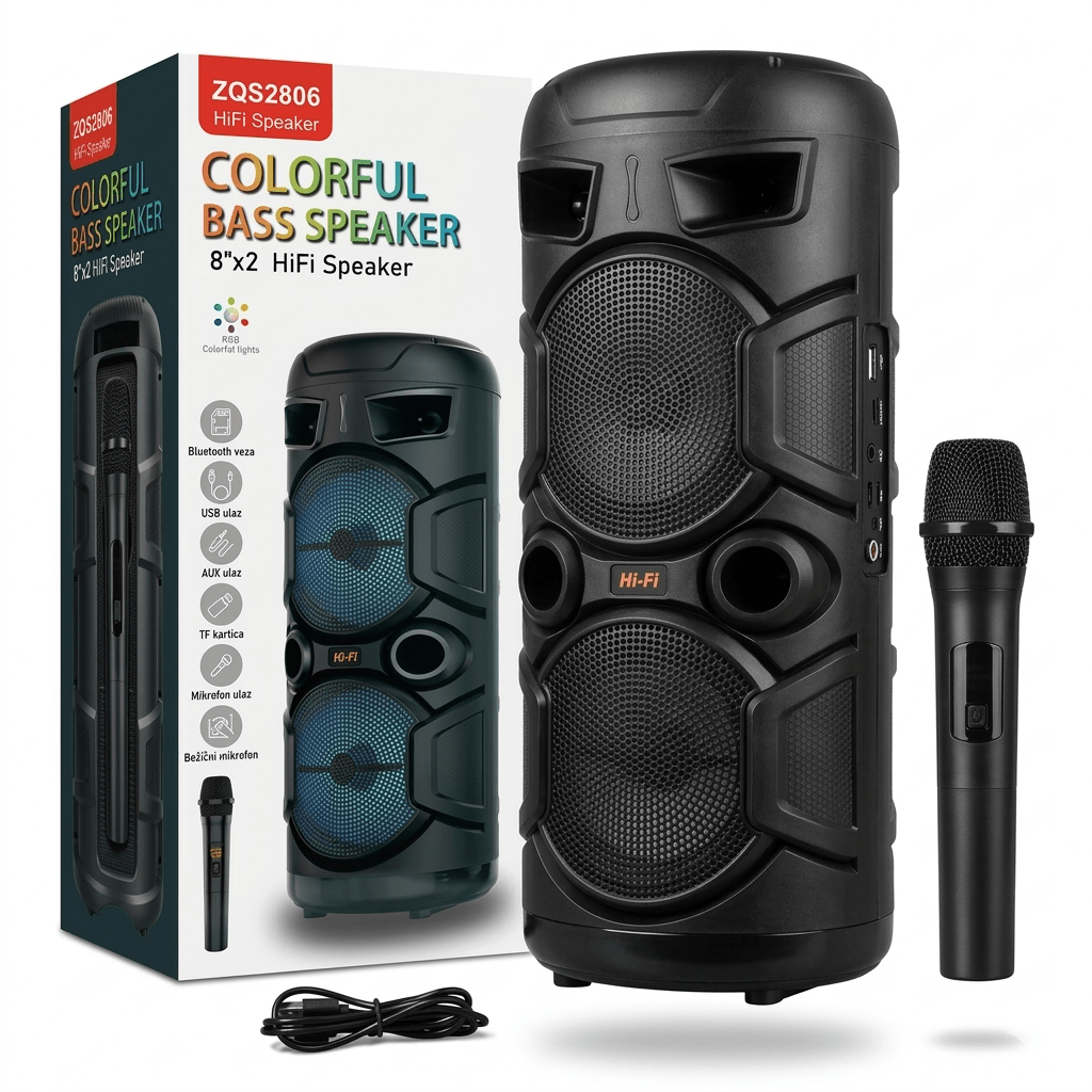 Bluetooth Party Hangszóró Mikrofonnal - | Cyber Bazaar