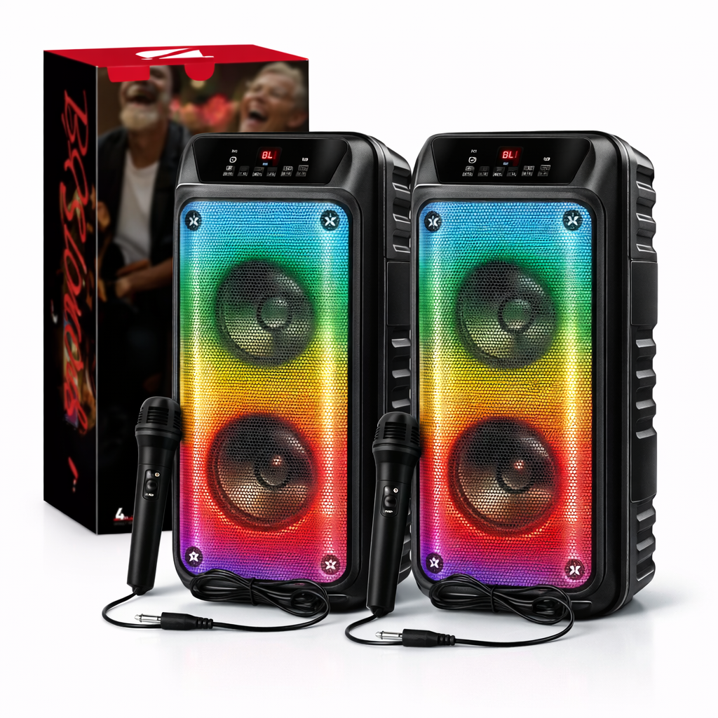 Bluetooth Party Hangszóró Mikrofonnal - | Cyber Bazaar